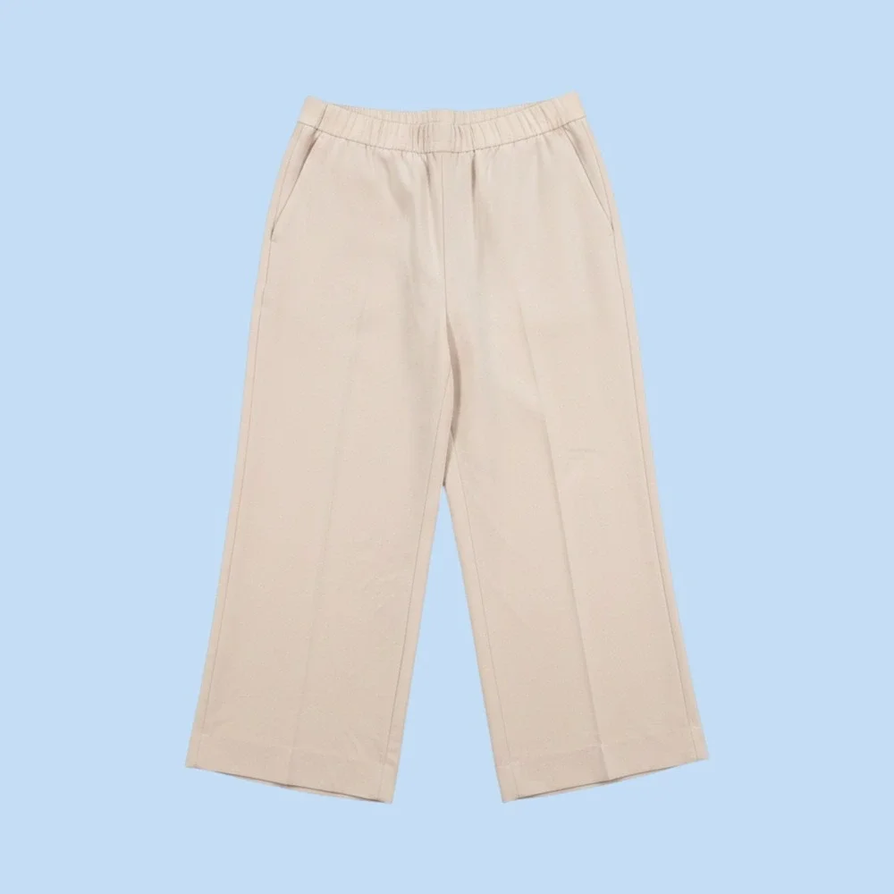 Banana Republic Hayden Wide-Leg Crepe‎ Pants Beige High-Rise XL 762785-03